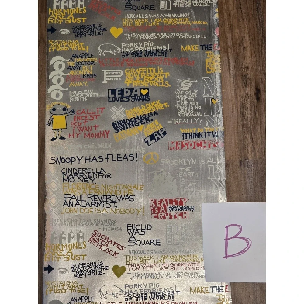 Vintage Wallpaper 70's Were Different,  Say What?, Omg You Didnt,  Metallic